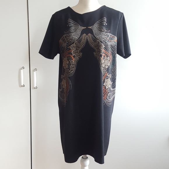 zara peacock dress